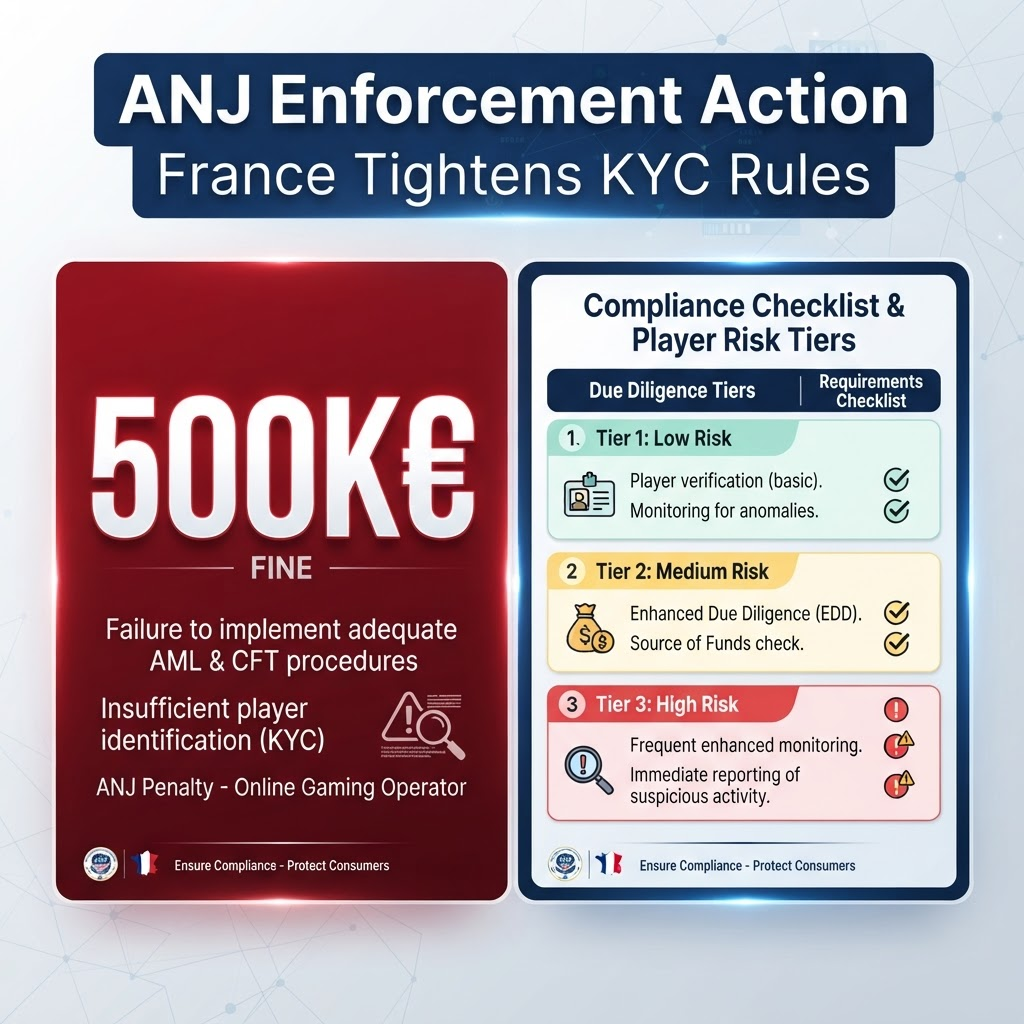 French ANJ Slaps €500K Fine on Operator for KYC Failures in 2026