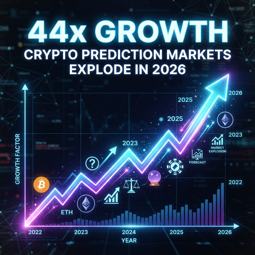 Cryptocurrency Prediction Market Volume Explodes 44x in 2026 YTD
