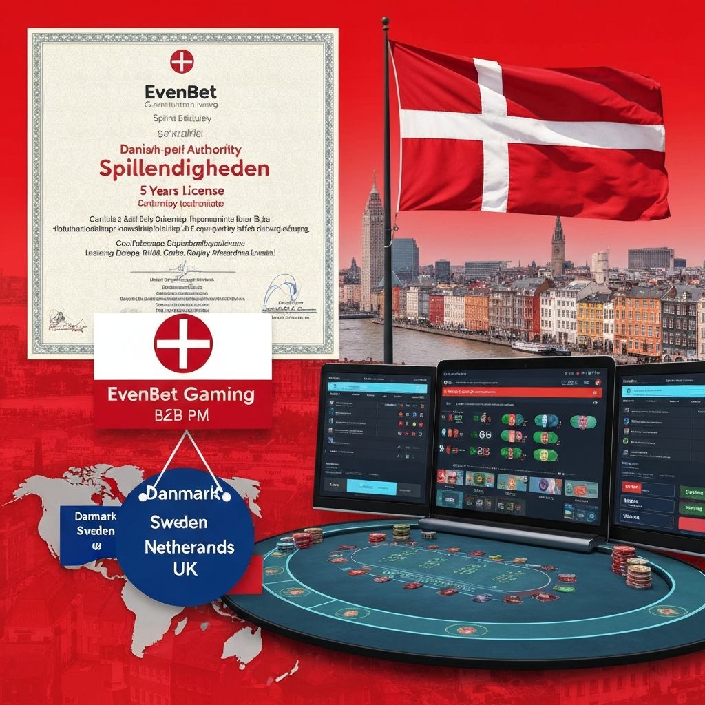 EvenBet Gaming Wins 5-Year Danish Gambling Authority Licence — Online Poker and Casino Software Provider Gains Regulated EU Market Access