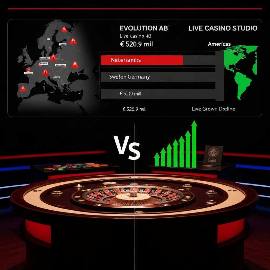 Evolution Q1 2026 Revenue Falls Below €520M for First Time in Six Quarters — European Saturation Bites as Americas Outpace the Core Market