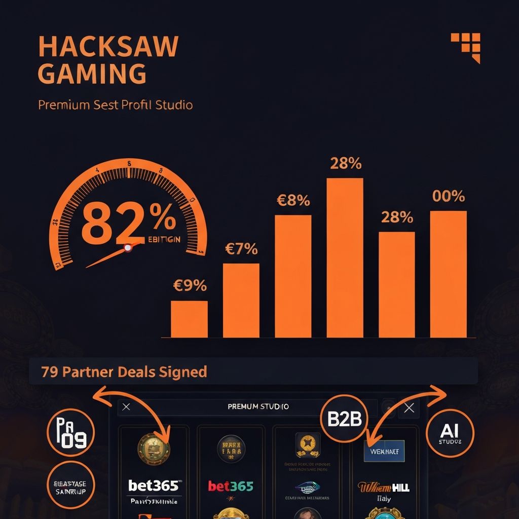 Hacksaw Gaming Q1 2026: €57.6M Revenue, 82% EBITDA Margins, and 79 Deals Signed — The Industry's Best-Performing Slot Studio Keeps Widening the Gap
