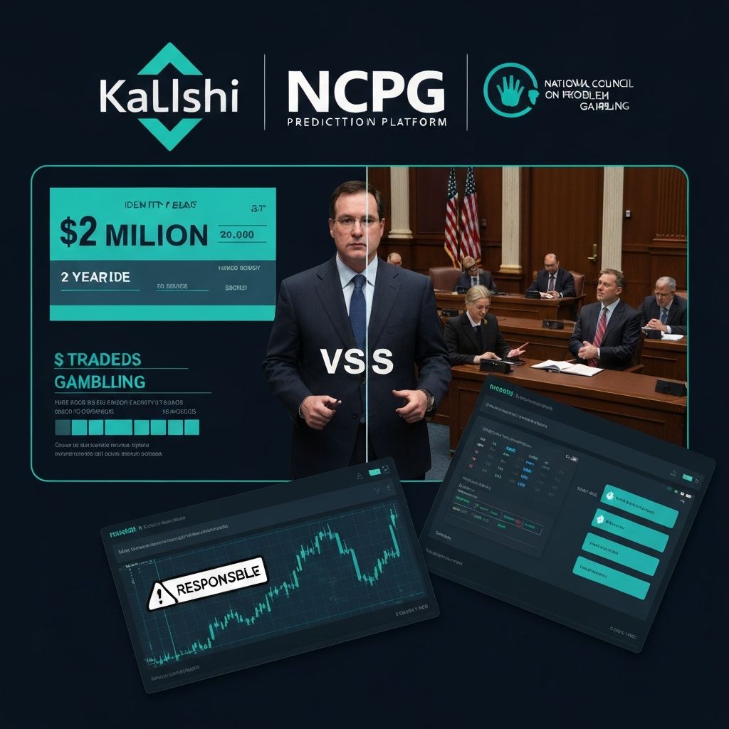 Kalshi Becomes First Prediction Market to Join NCPG, Pledging $2M for 'Trader Health and Safety' — Two Days Before Senate Hearing on Sports Betting Integrity