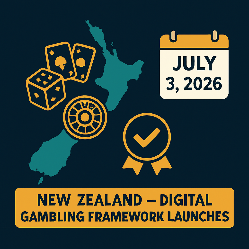 New Zealand Launches Online Gambling Regulations and Competitive Licensing Process from 3 July 2026