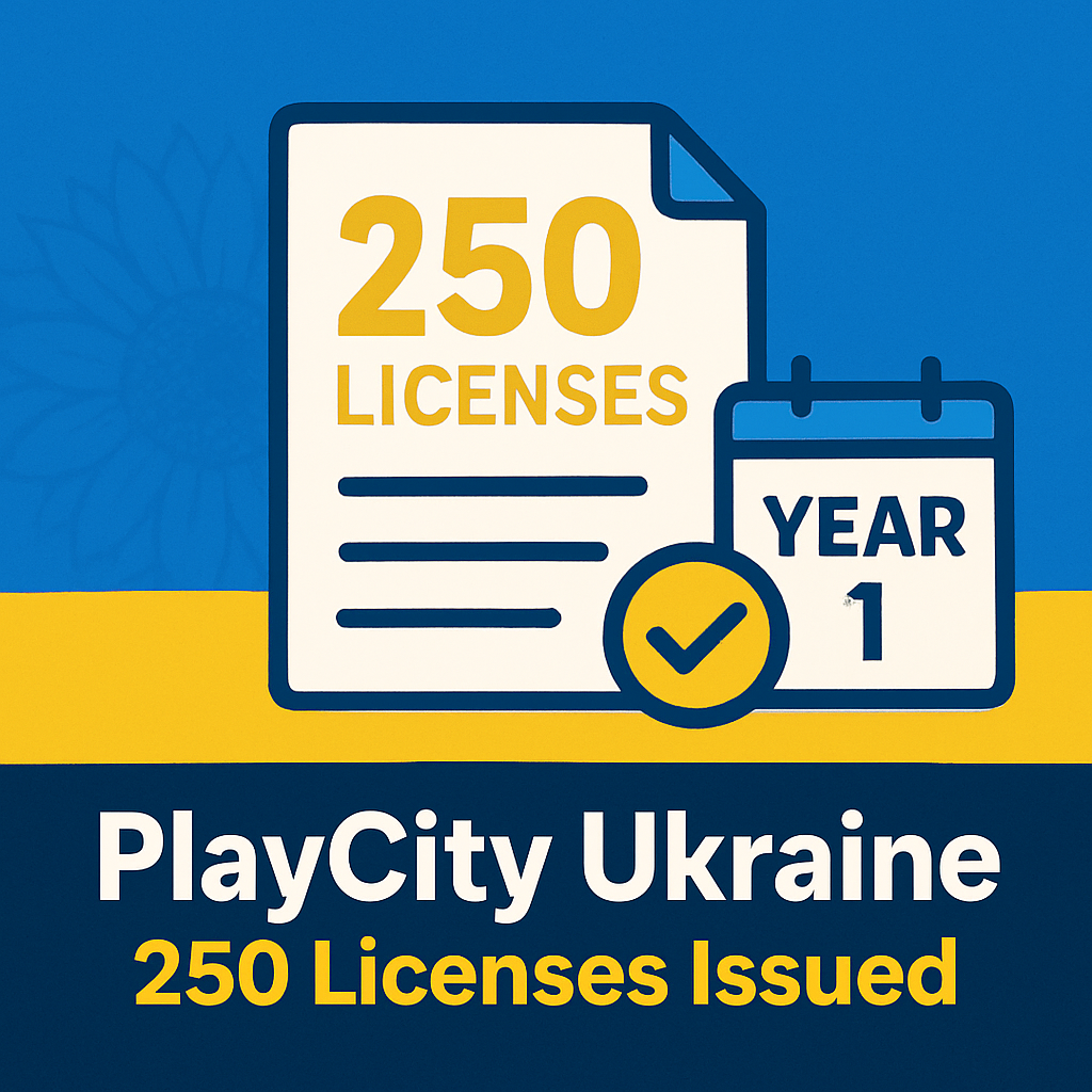 Ukraine's PlayCity Issues 250 Licences in Landmark First Year, Establishing Credible Regulatory Framework in a Recovering Eastern European Market
