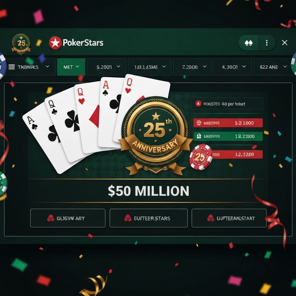 PokerStars Celebrates 25 Years with $50M+ Guaranteed Anniversary Series Running May 10 to June 3