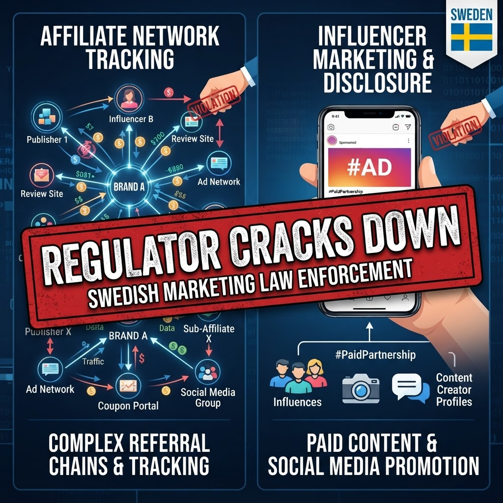 Sweden Regulator Targets Unlicensed Operators' Affiliate & Influencer Advertising