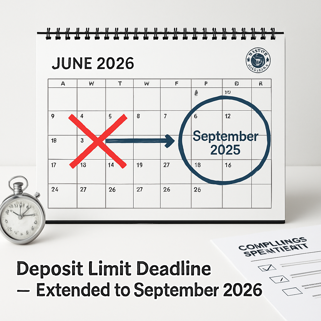 UK Gambling Commission Extends Deposit-Limit Deadline to September 2026 — Three-Month Window Gives Operators Room to Get Phase Two Right